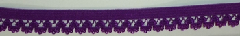 Elastic Lace flowerdesign 15mm (60 m), Dark Purple 174